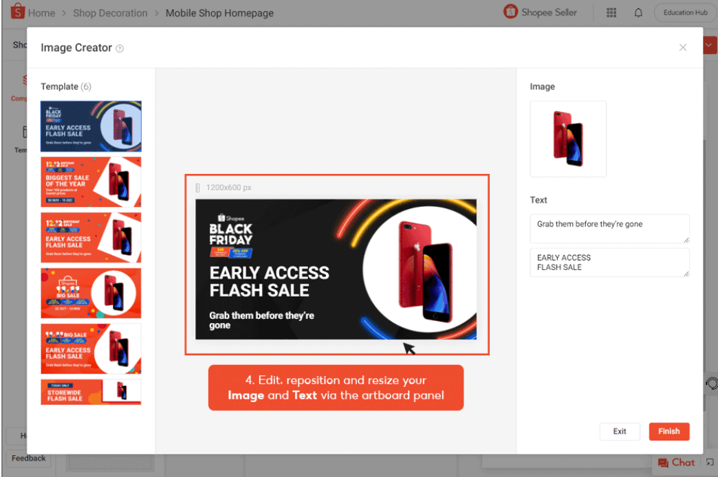 Example of mass ad generation output for campaigns