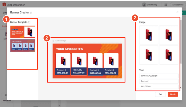 Shopee’s Banner Creator tool with AI-powered background remover